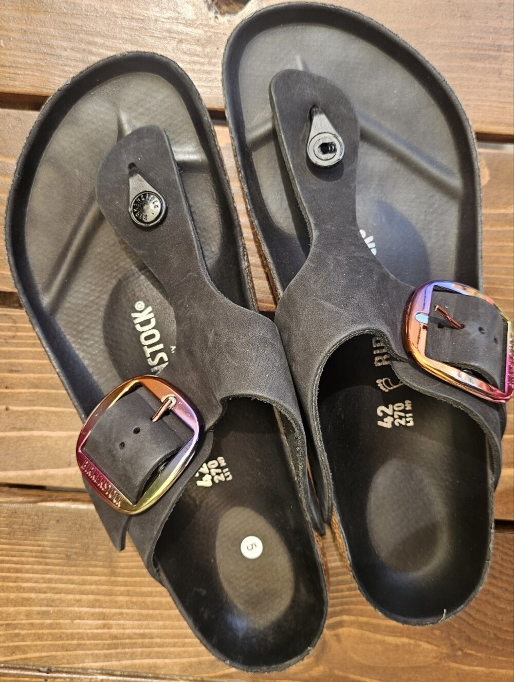 Birkenstock Gizeh Big Buckle Sandals Black EU 42 Regular Women's 11-11.5 Men's 9